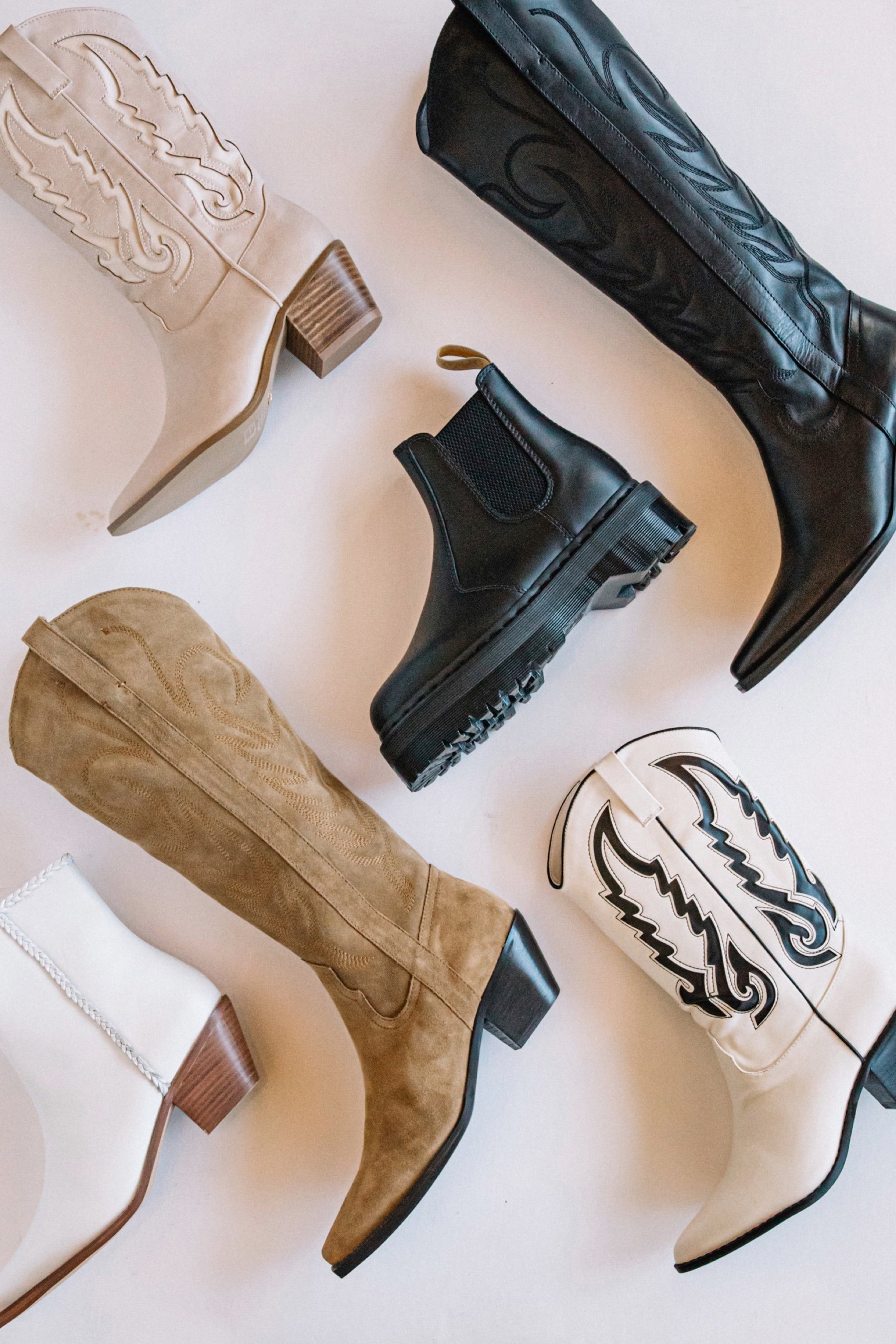 Bone + Black Norva Boots