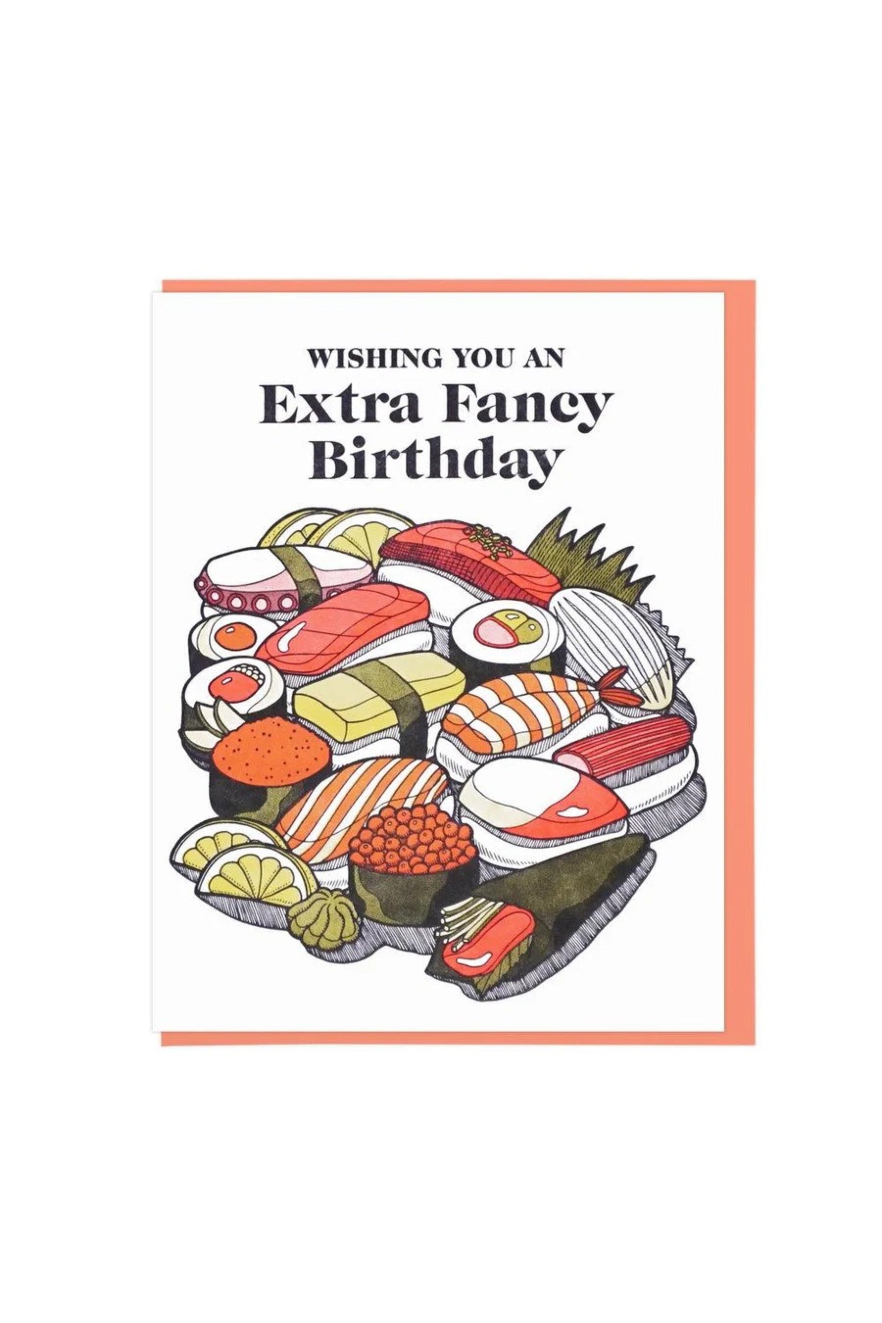 Extra Fancy Sushi Birthday Card