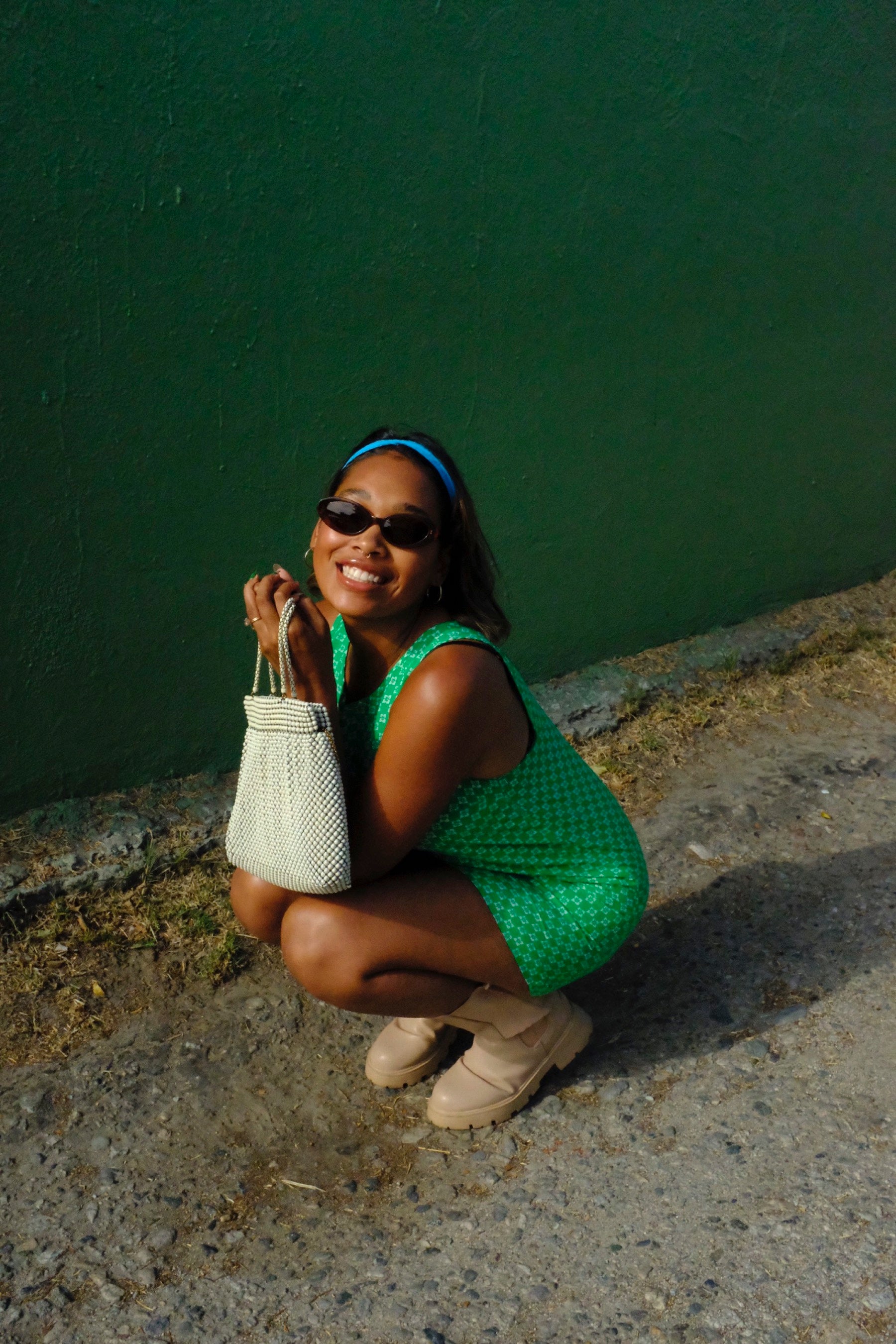 Leaf Green Swing Shift Dress