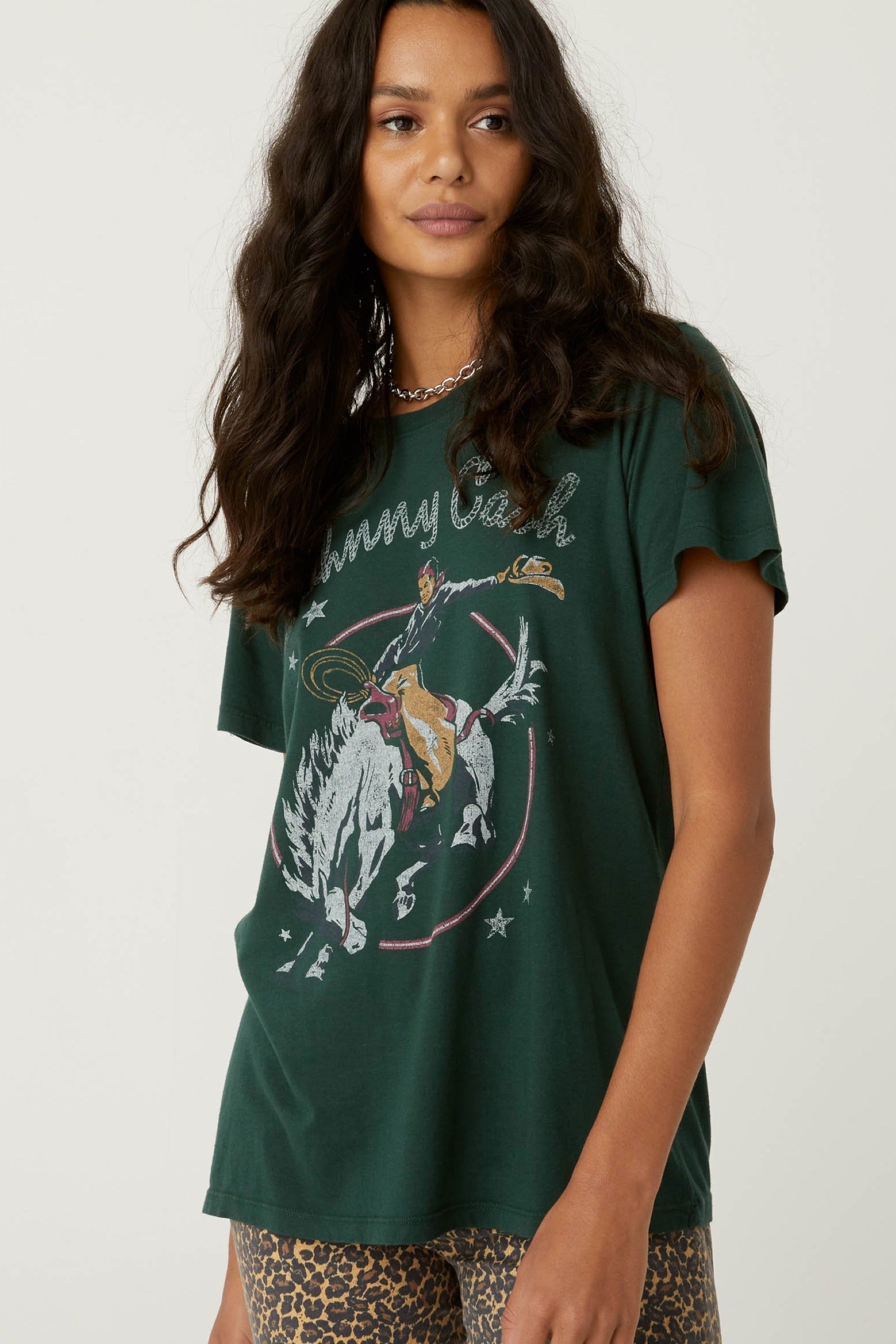 Emerald Johnny Cash Rodeo Tour Tee
