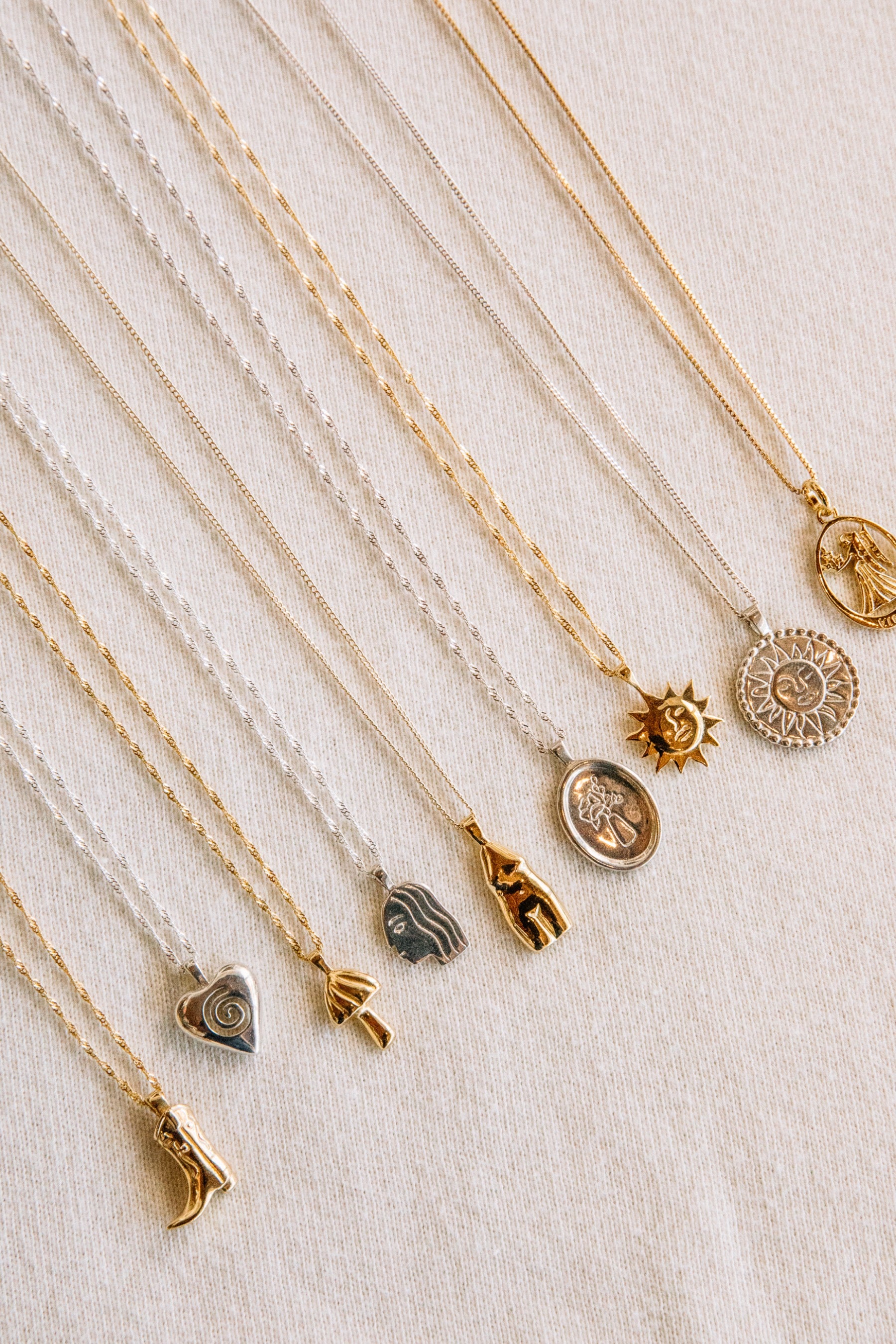 Silver Paloma Charm Necklace