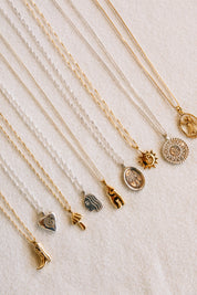 Silver Heart Swirl Charm Necklace