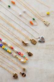 Silver Heart Swirl Charm Necklace
