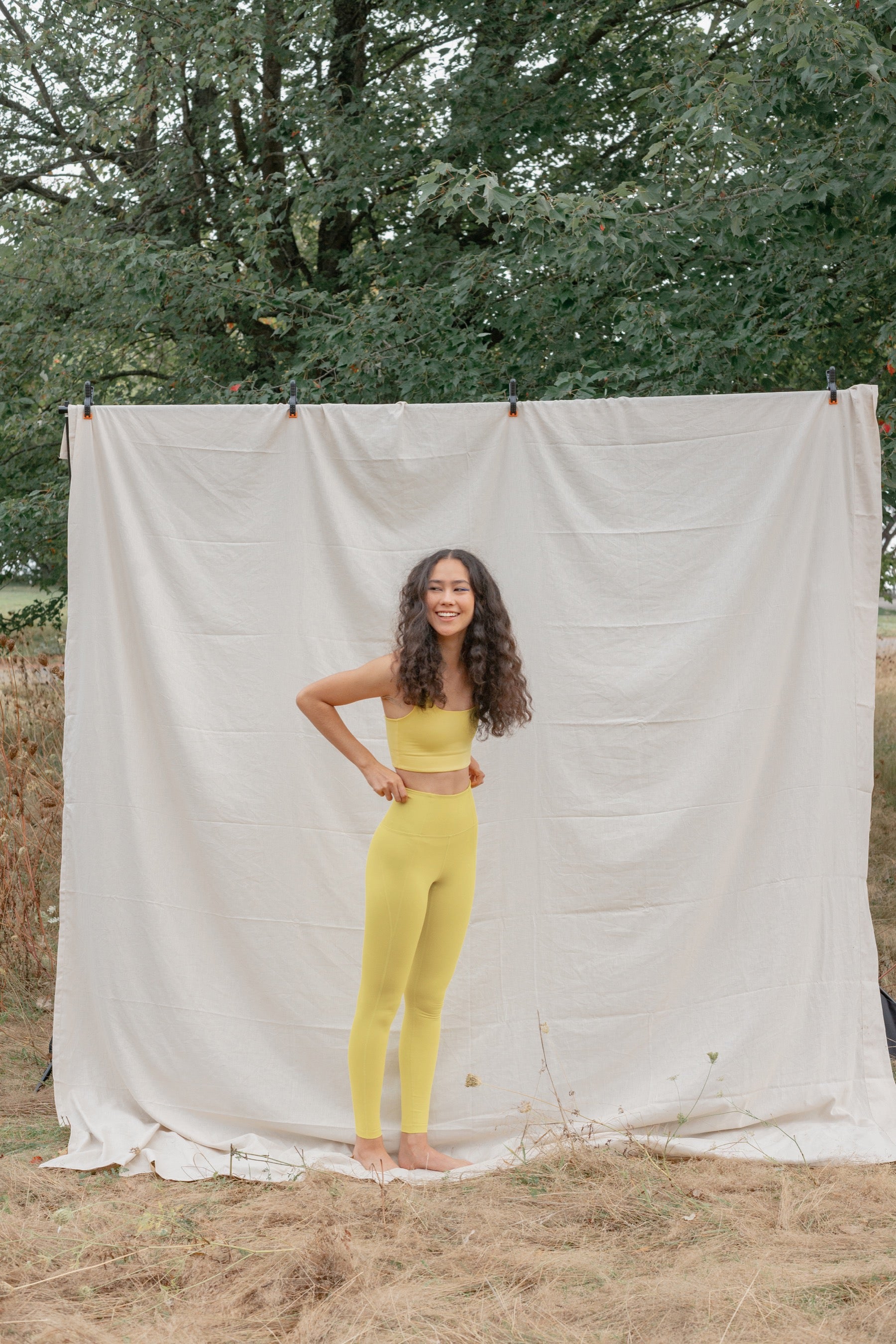 23 3/4" Chartreuse Compressive High-Rise Legging