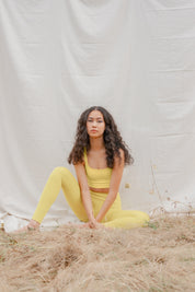 23 3/4" Chartreuse Compressive High-Rise Legging