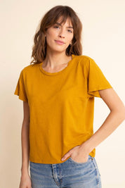 Marigold Cropped Ojai Tee
