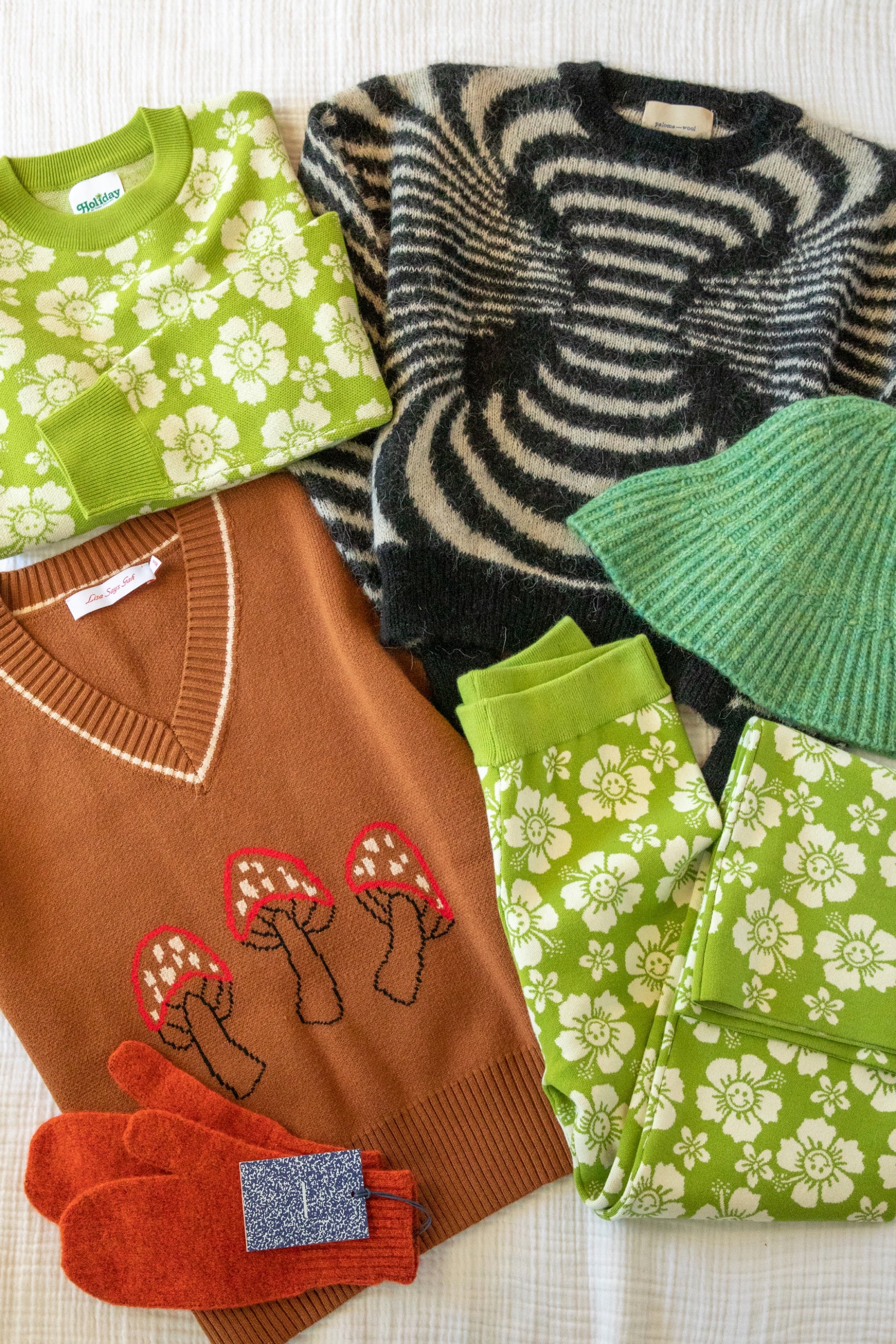 Olive Happy Hawaii Knit Jumper