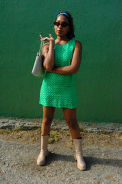 Leaf Green Swing Shift Dress