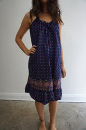 Navy Printed Sun Dress
