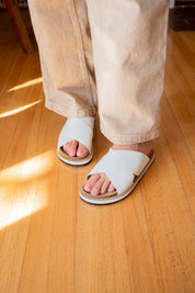White Sidelines Sandal