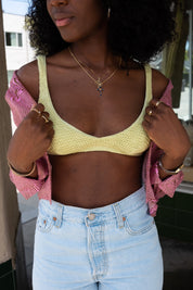 Lime Waffle Bralette