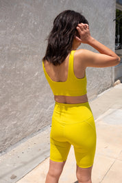 Chartreuse High Rise Bike Short