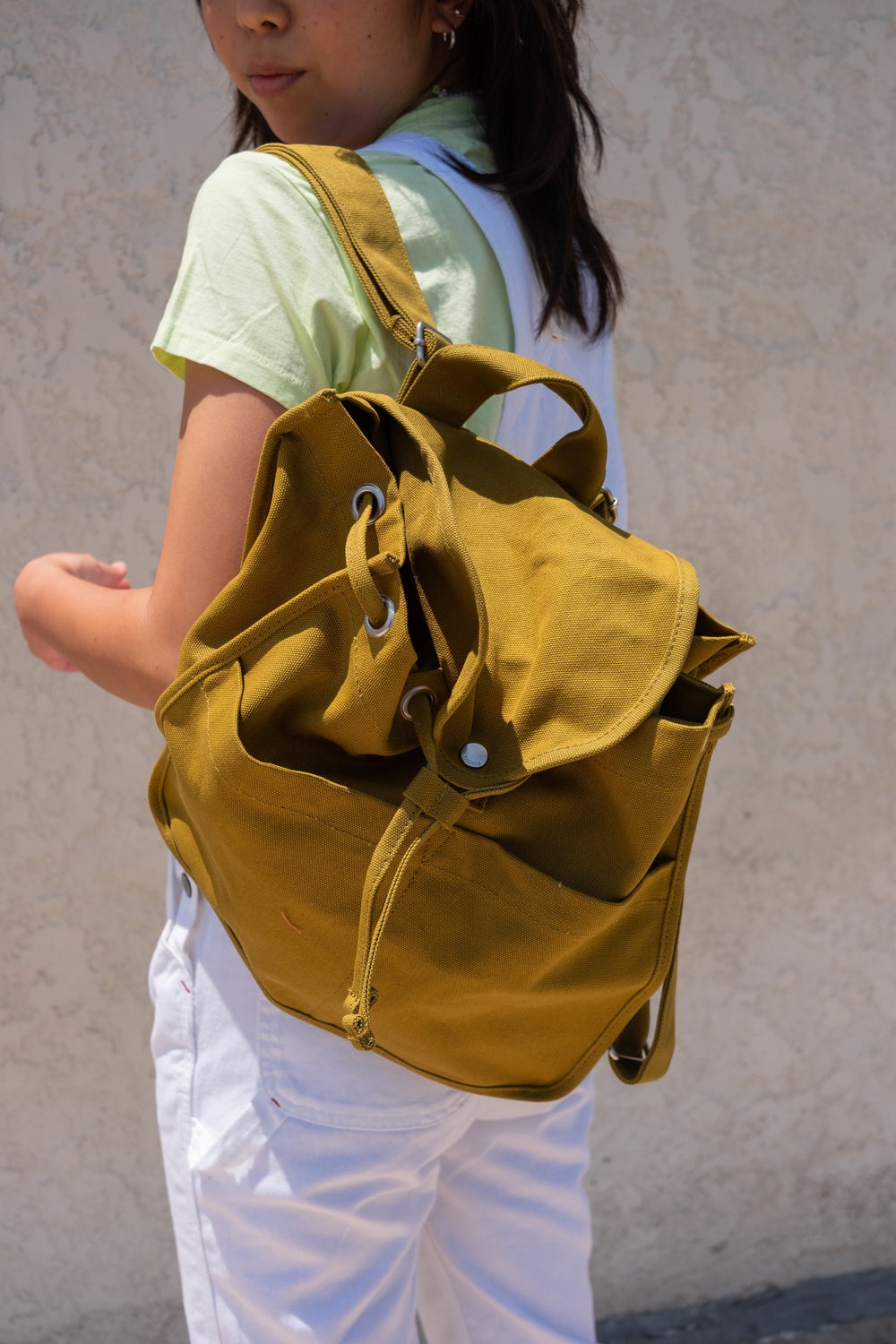Spanish Olive Drawstring Backpack