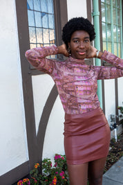 Double Dare Modern Femme Vegan Leather Skirt