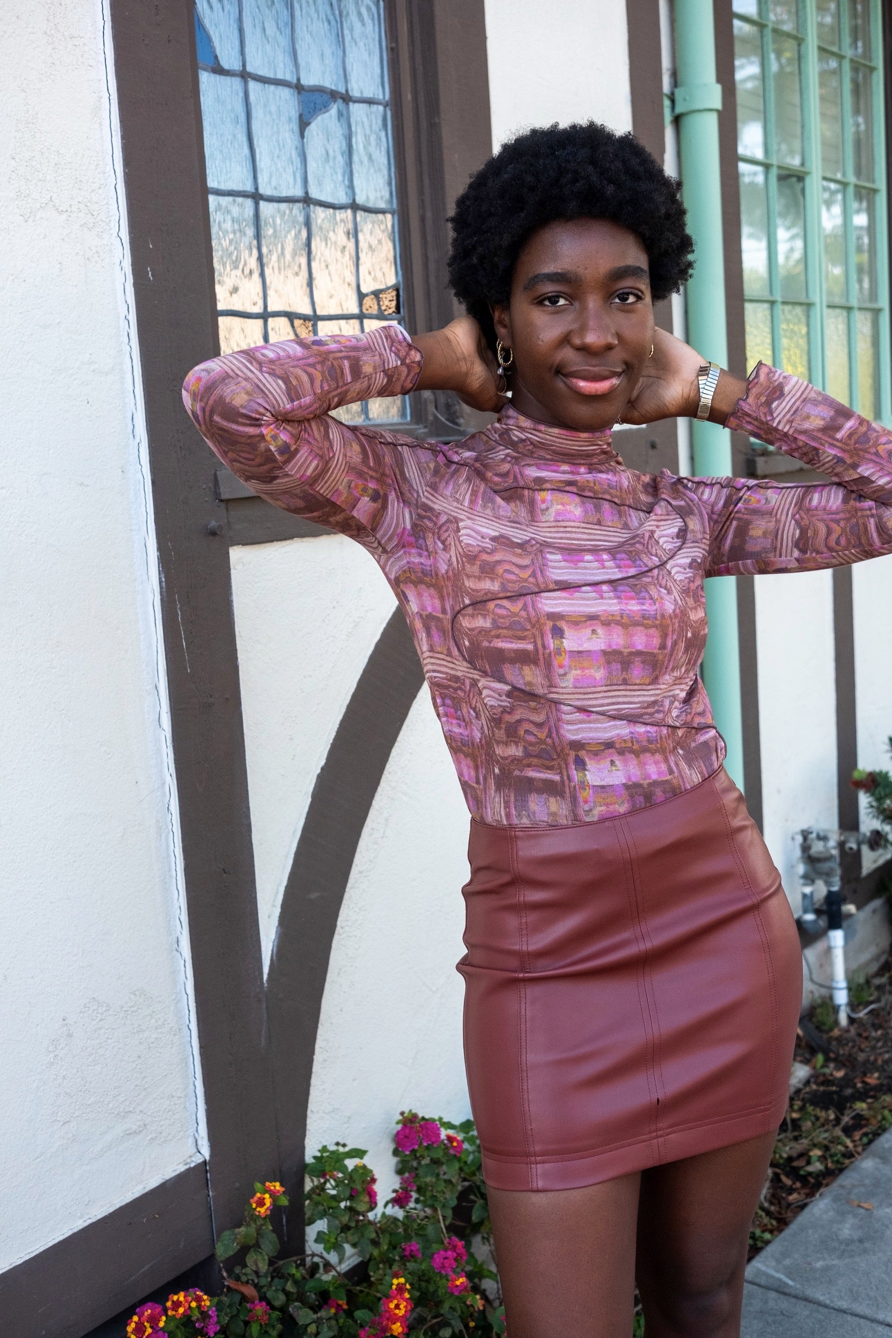 Double Dare Modern Femme Vegan Leather Skirt