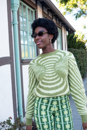Medium Green Matrix Sweater