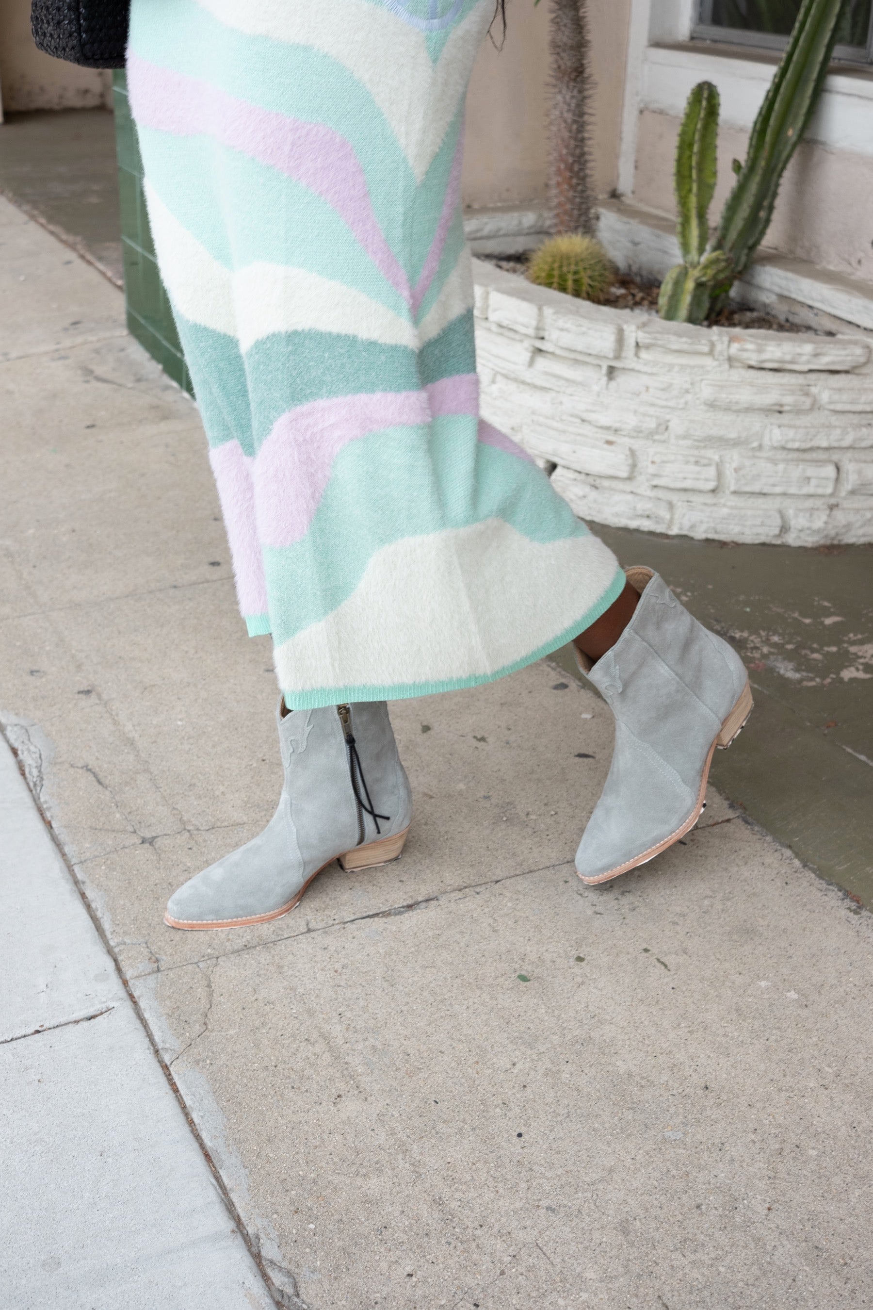 Dusty Blue Suede New Frontier Boot