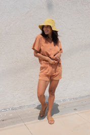 Latte Terry Shirt Set