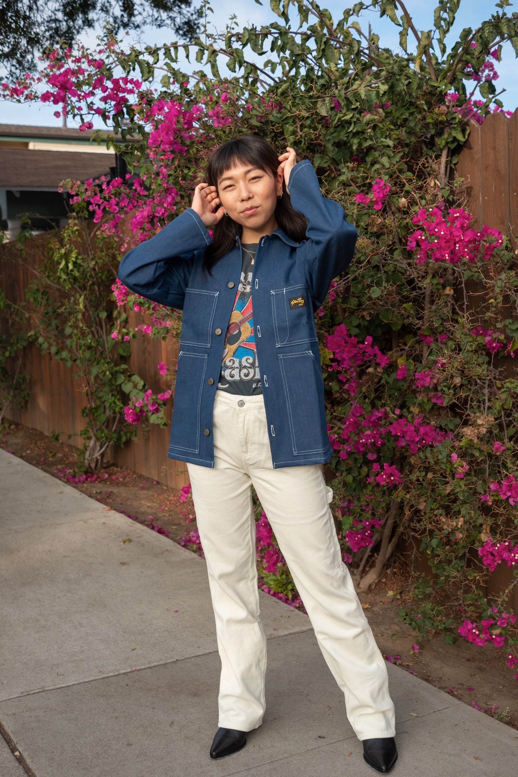 Cord Carpenter Pant - White