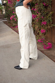 Cord Carpenter Pant - White