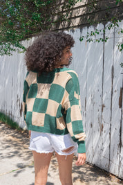 Fern Check Meg Cardigan Set