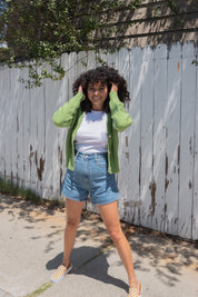 Green Wilma Cardigan