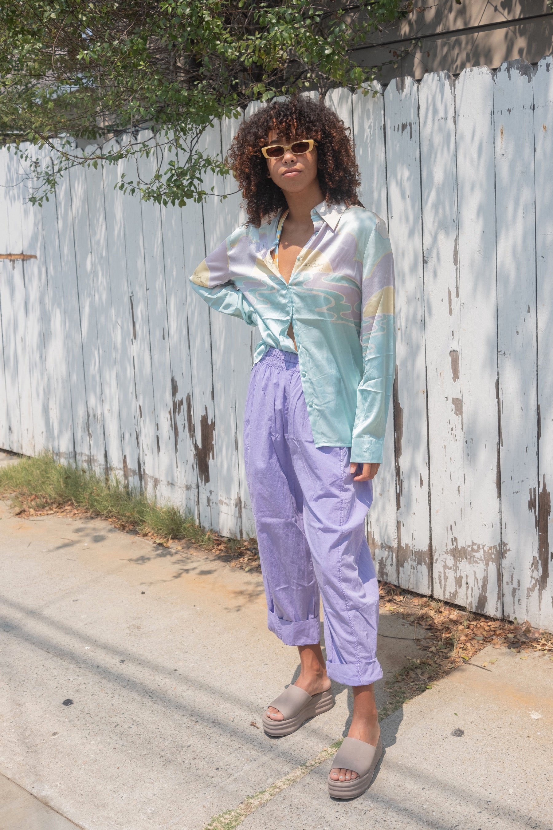 Lilac Preppy Poplin Pant