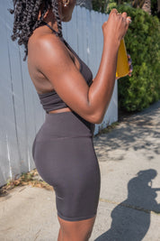 Black Float High Rise Bike Short