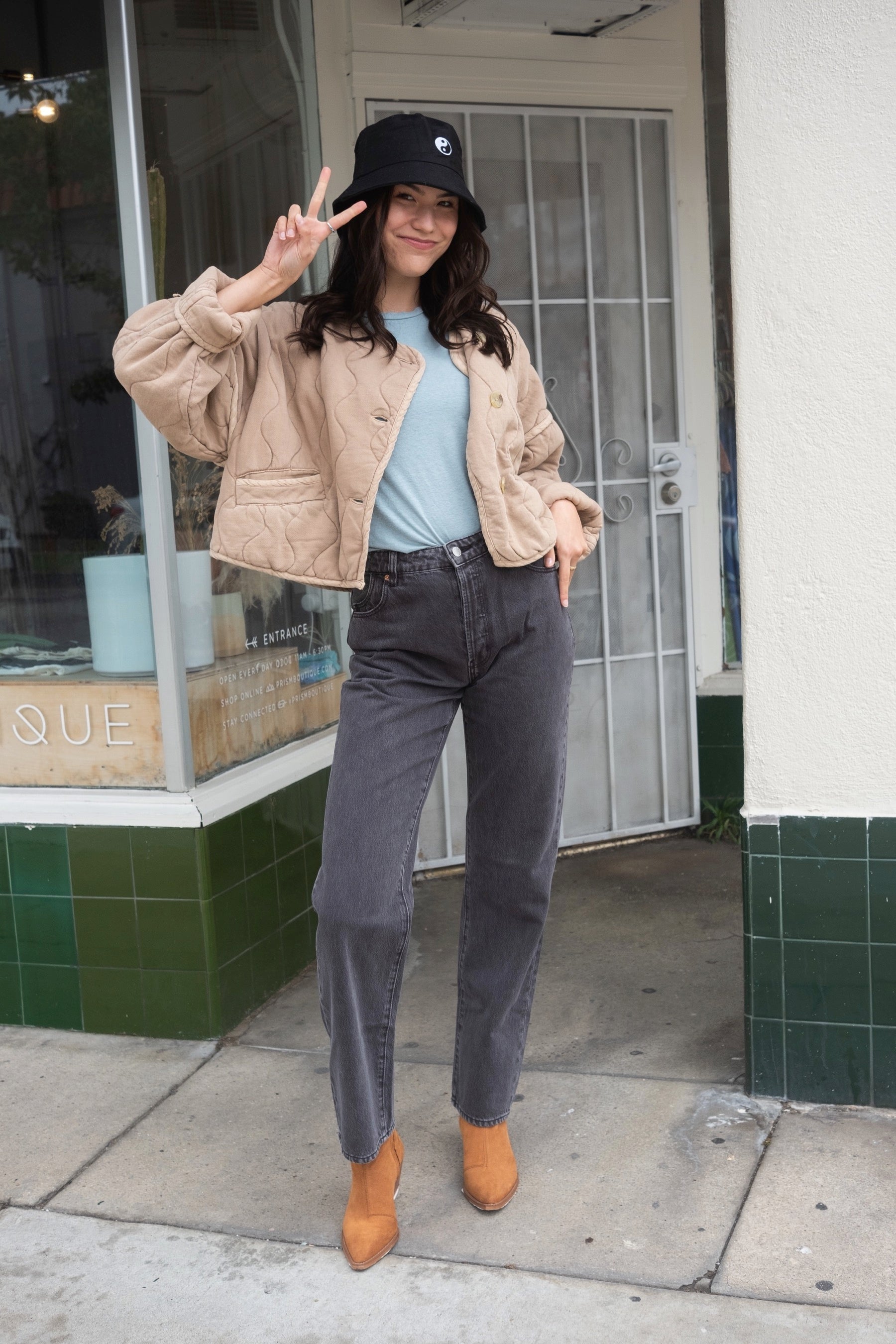 Vintage Black Classic Straight Jeans