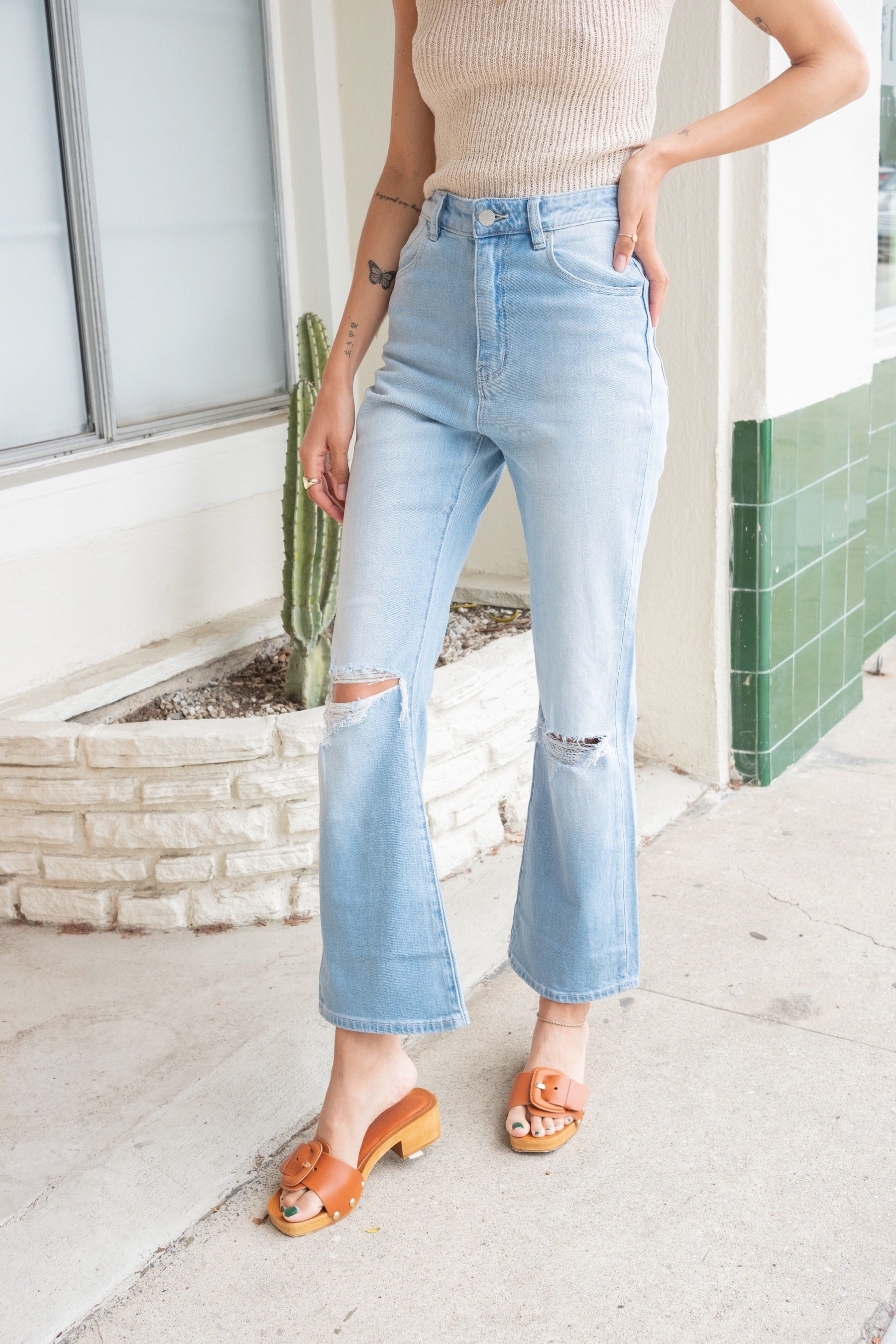 Bluebird Dusters Bootcut Crop