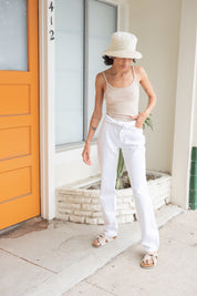 Vintage White Classic Straight Jeans