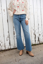 Lara Blue Eastcoast Crop Flare