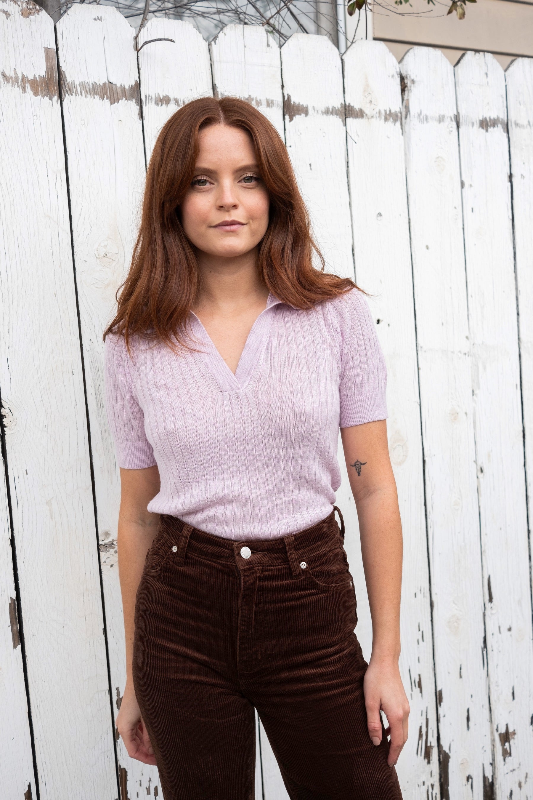 Lavender Amanda Knit Top