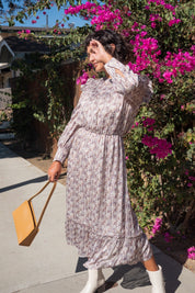 Plum Bliss Ruffled Midi Dress