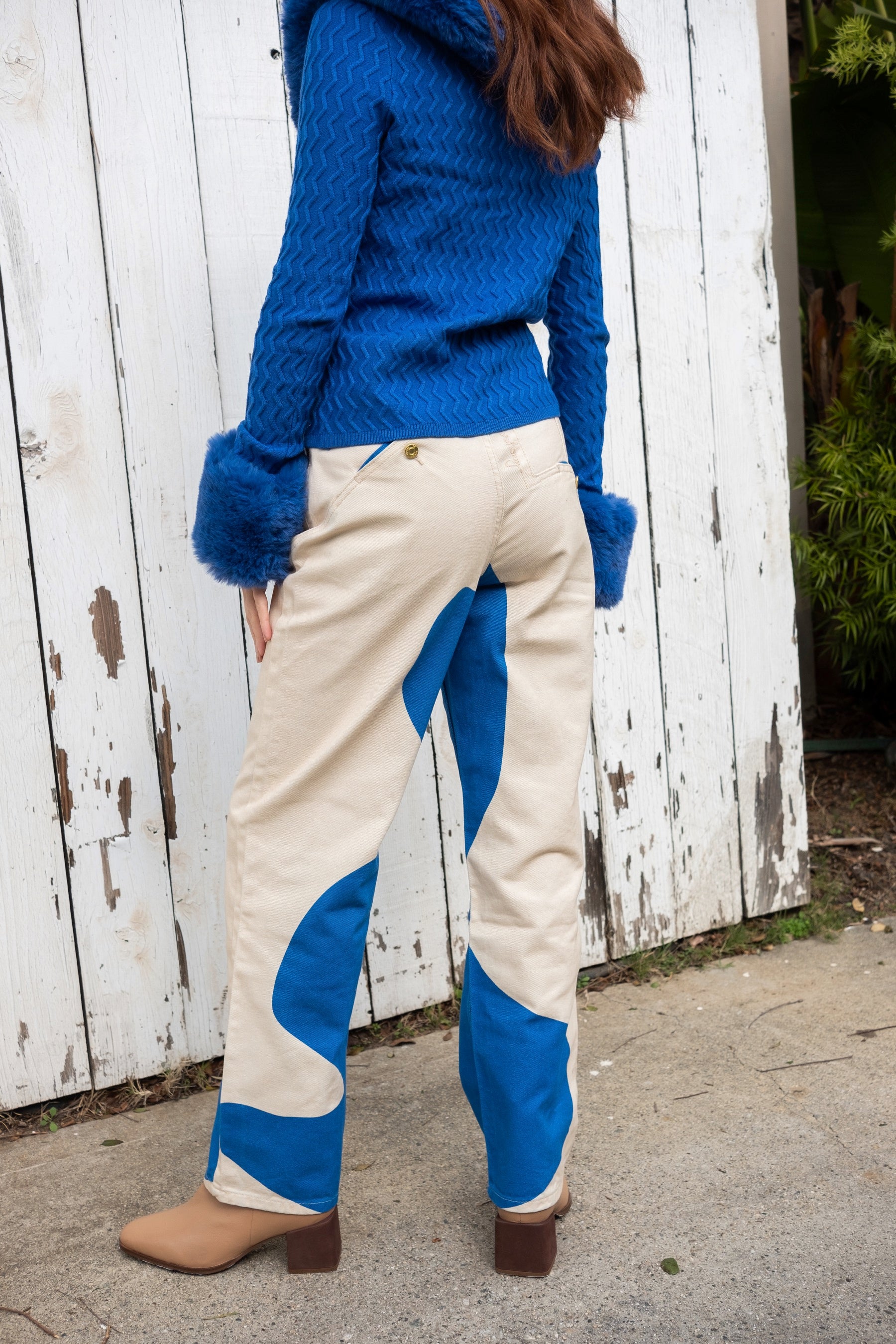 Klein Blue Canvas Jessie Pant