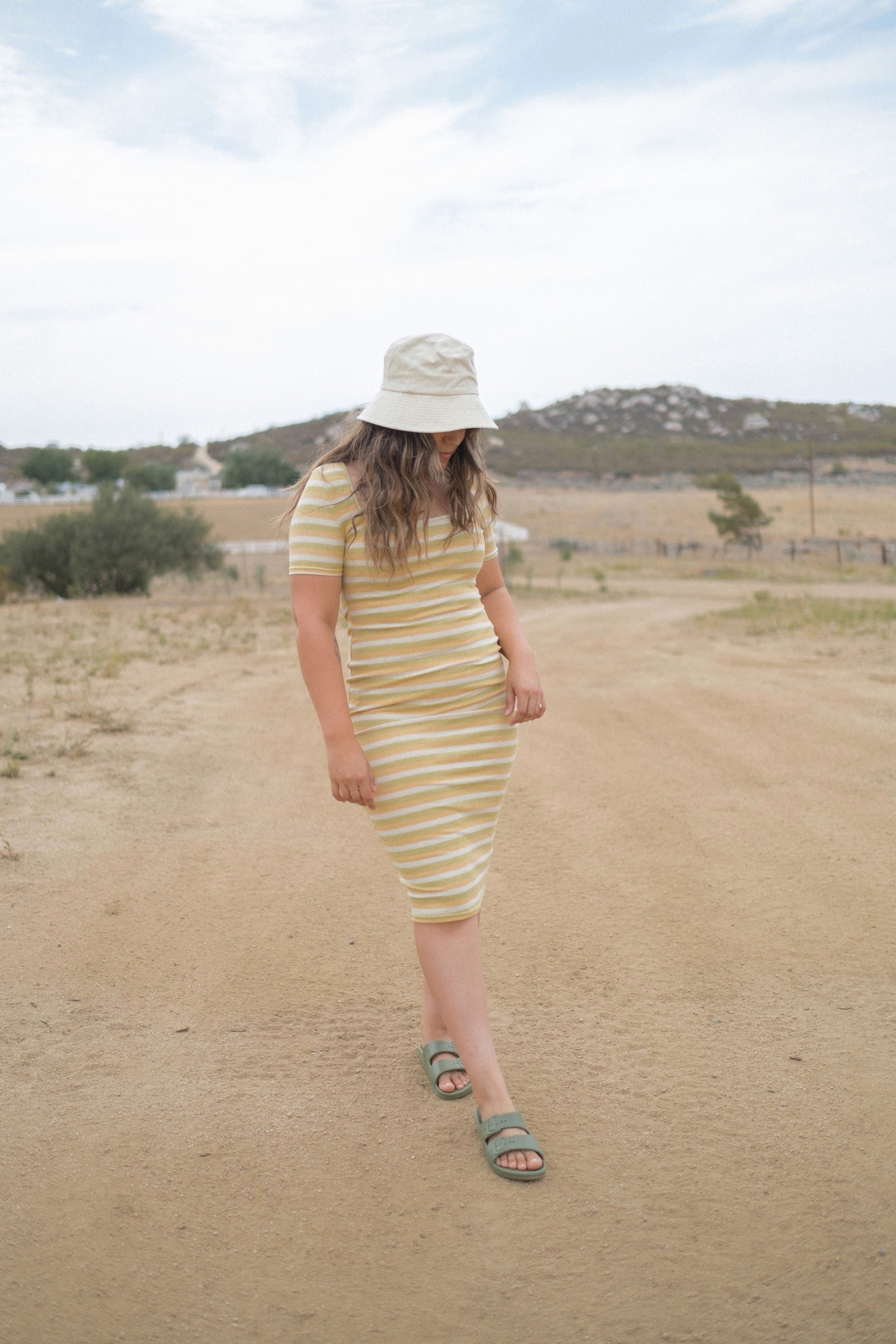 Striped Column Dress