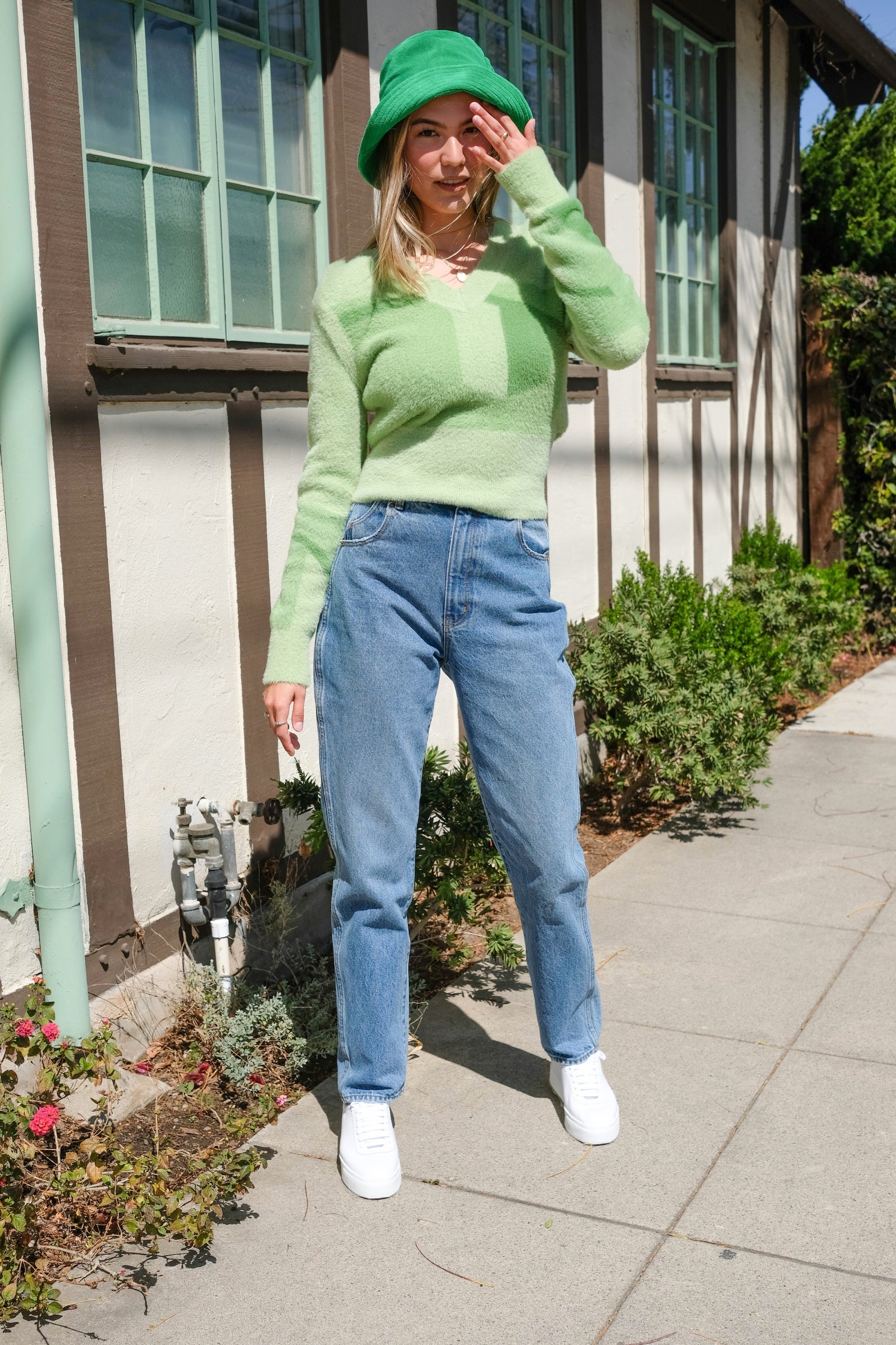 Palm Green Suburban Sweater