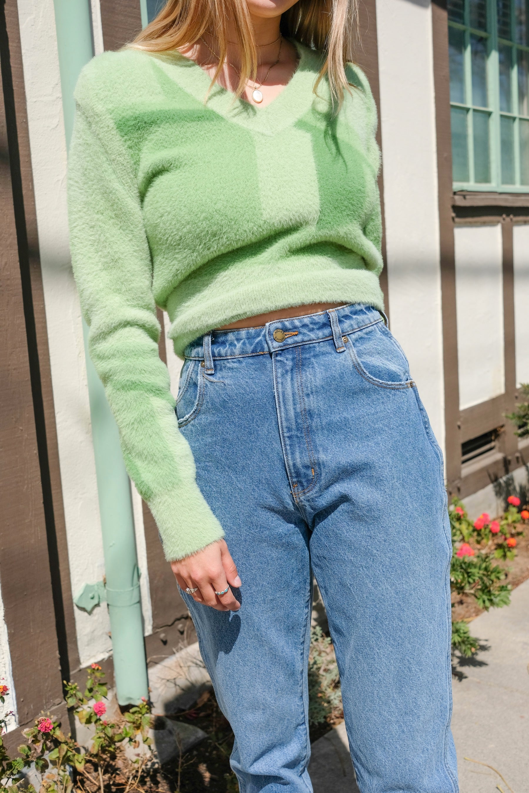 Palm Green Suburban Sweater