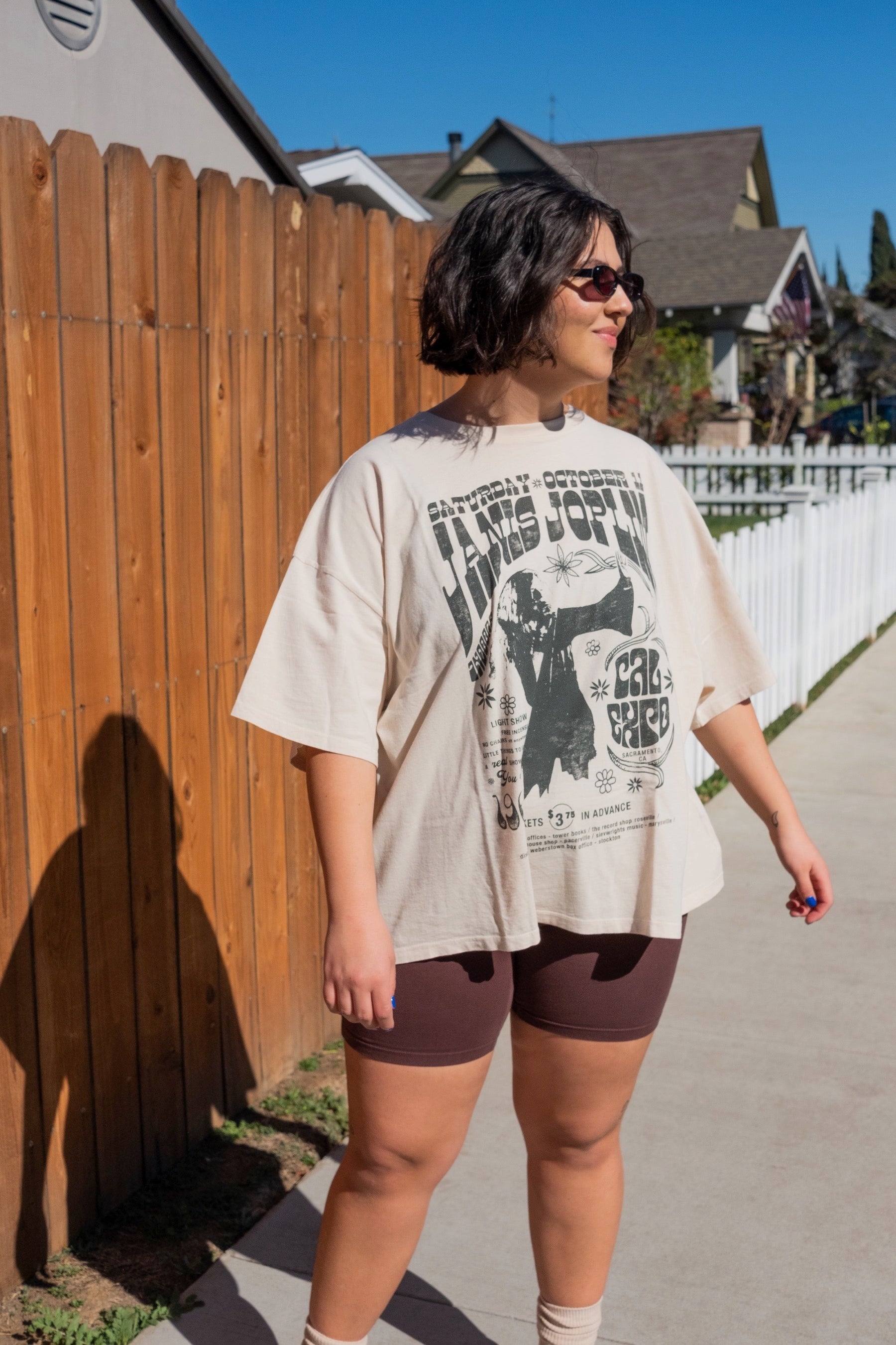 Janis Joplin Poster O/S Tee