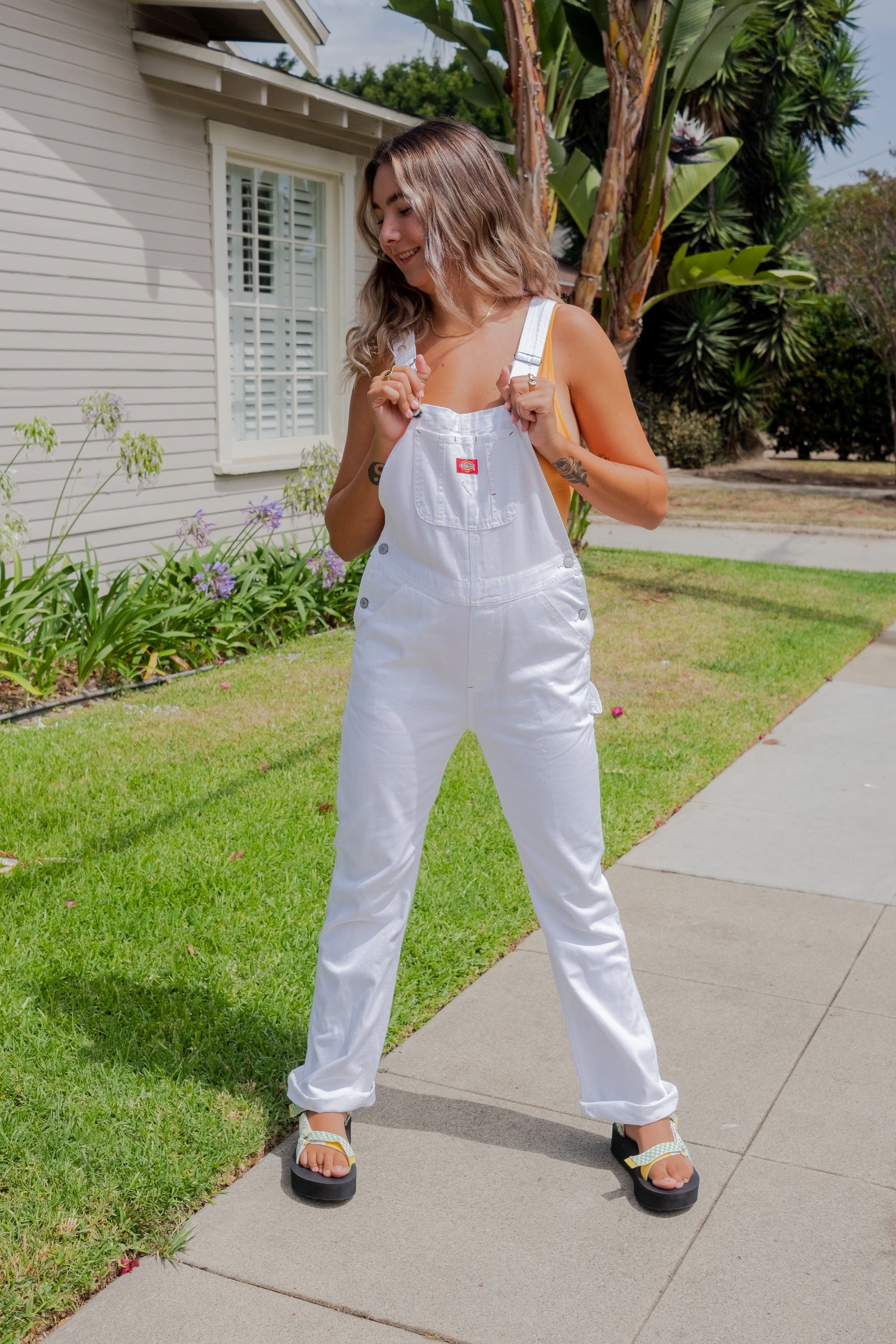 Relaxed Overalls - White