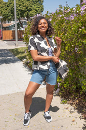 Black + White Cow Billie PJ Set