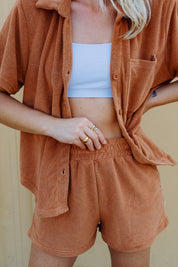 Latte Terry Shirt Set