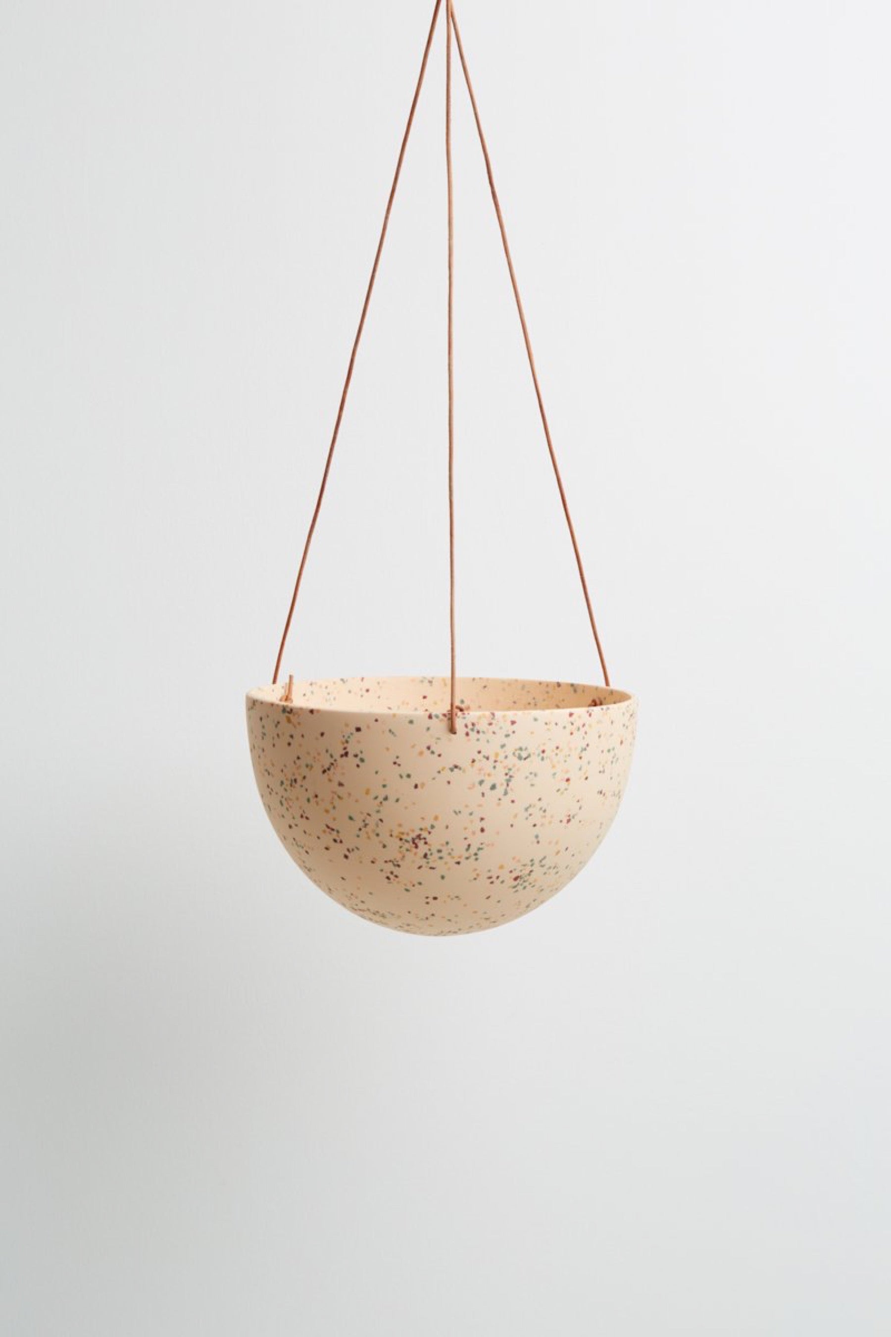 Salt Terrazzo Dome Hanging Pot