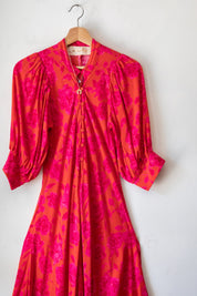 Neon Electro Floral Saloon Dress