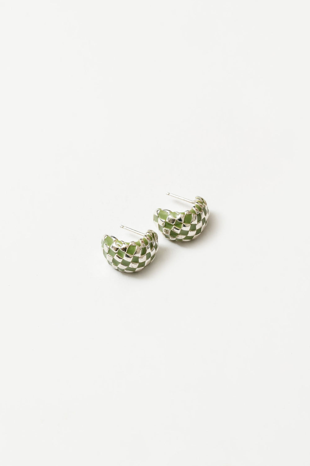 Green + Silver Nellie Earrings