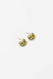 Small Green + Gold Nellie Earrings