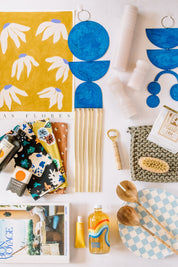 Blue Check Dinner Plate Set