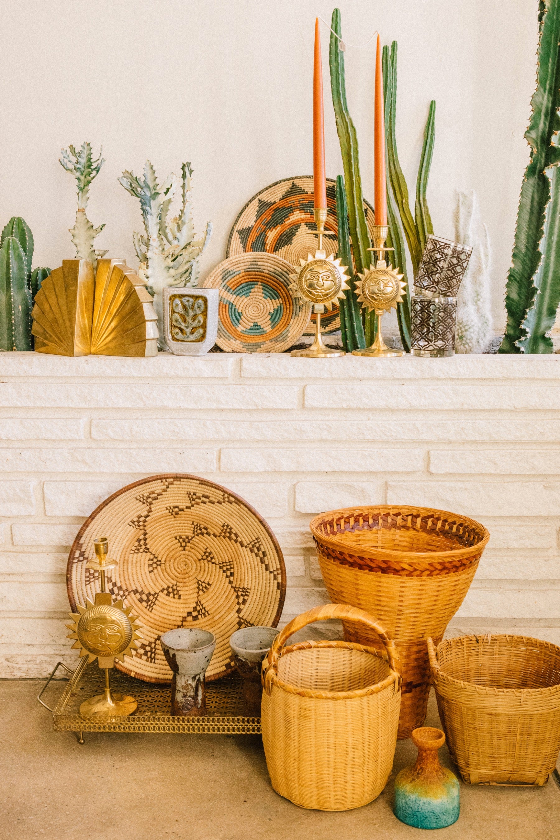 Large Woven Brown Bowl