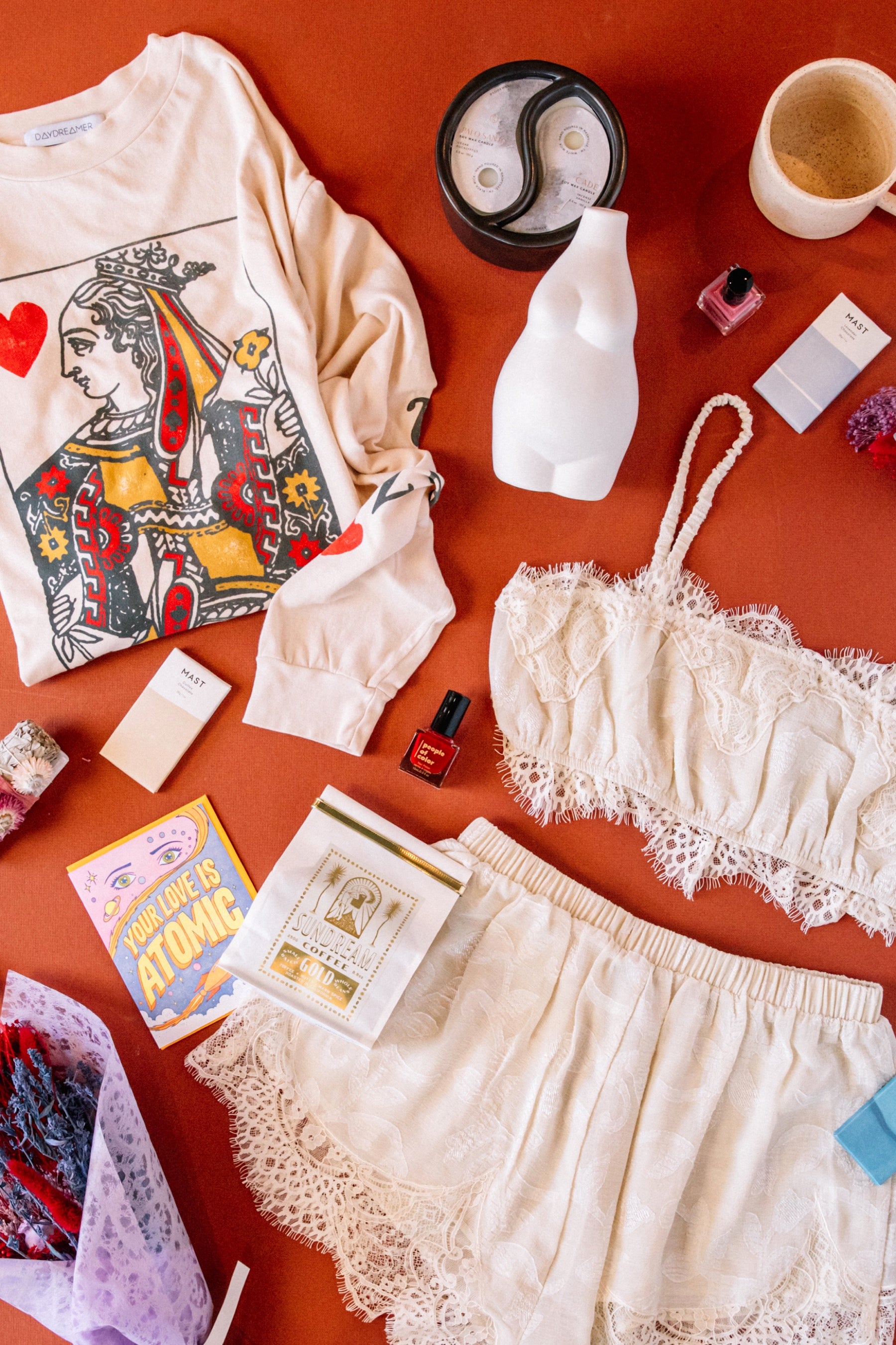 Queen Of Hearts Oversized Long Sleeve Tee