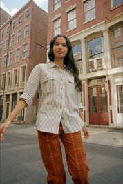 Dove Stripe Bowery Flannel